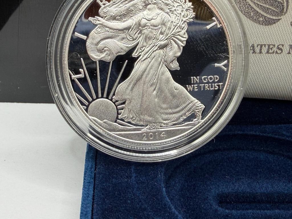 2015-W U.S. MINT AMERICAN SILVER EAGLE PROOF COIN .999 FINE SILVER DOLLAR - 5
