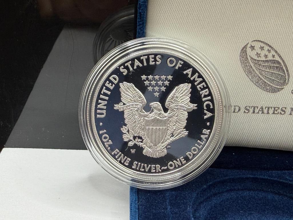 2015-W U.S. MINT AMERICAN SILVER EAGLE PROOF COIN .999 FINE SILVER DOLLAR - 6