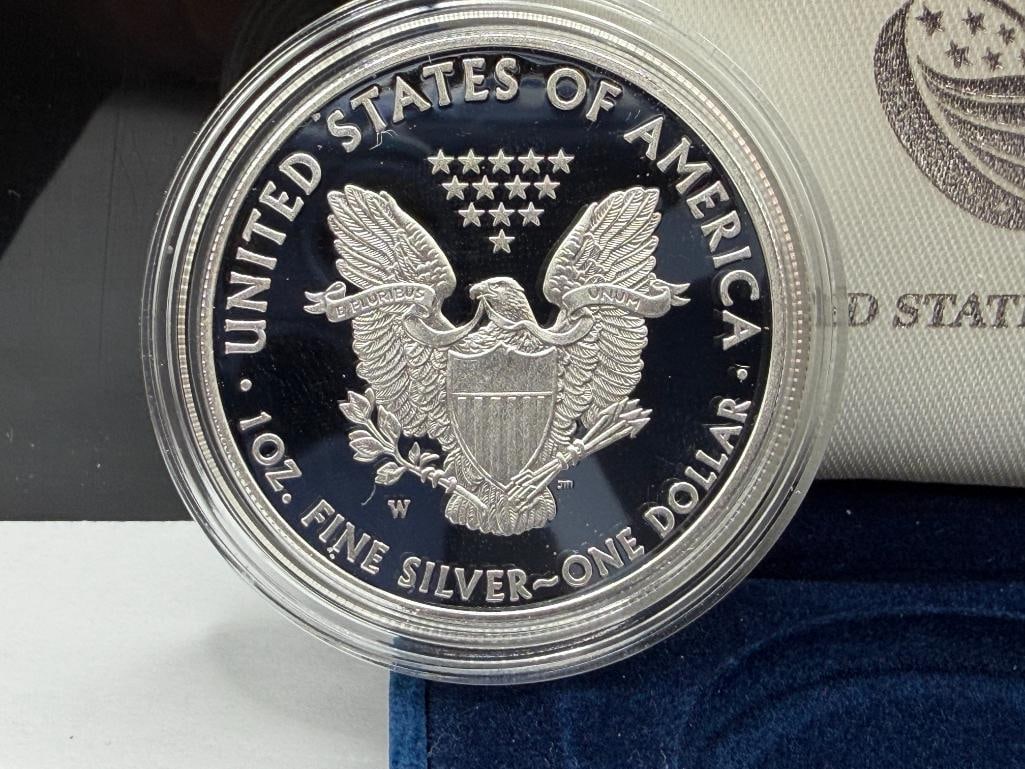 2015-W U.S. MINT AMERICAN SILVER EAGLE PROOF COIN .999 FINE SILVER DOLLAR - 7