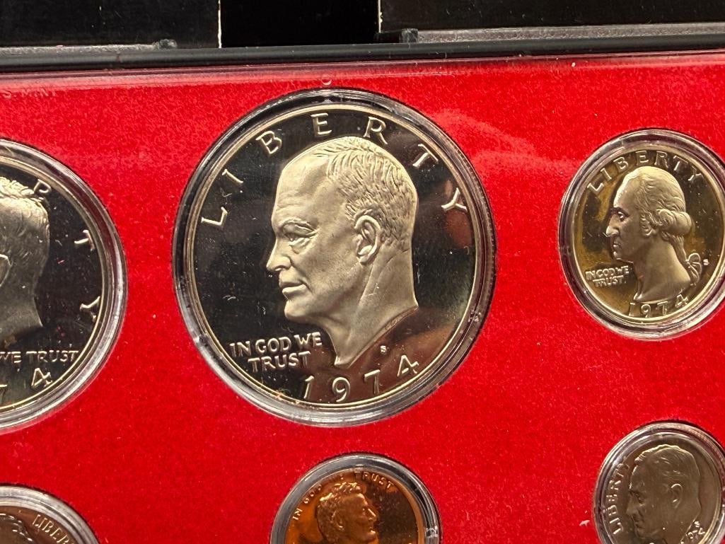 1974 AND TWO 1980 U.S. PROOF SETS FEATURING SIX COINS EACH AND SAN FRANCISCO MINT MARKS - 3