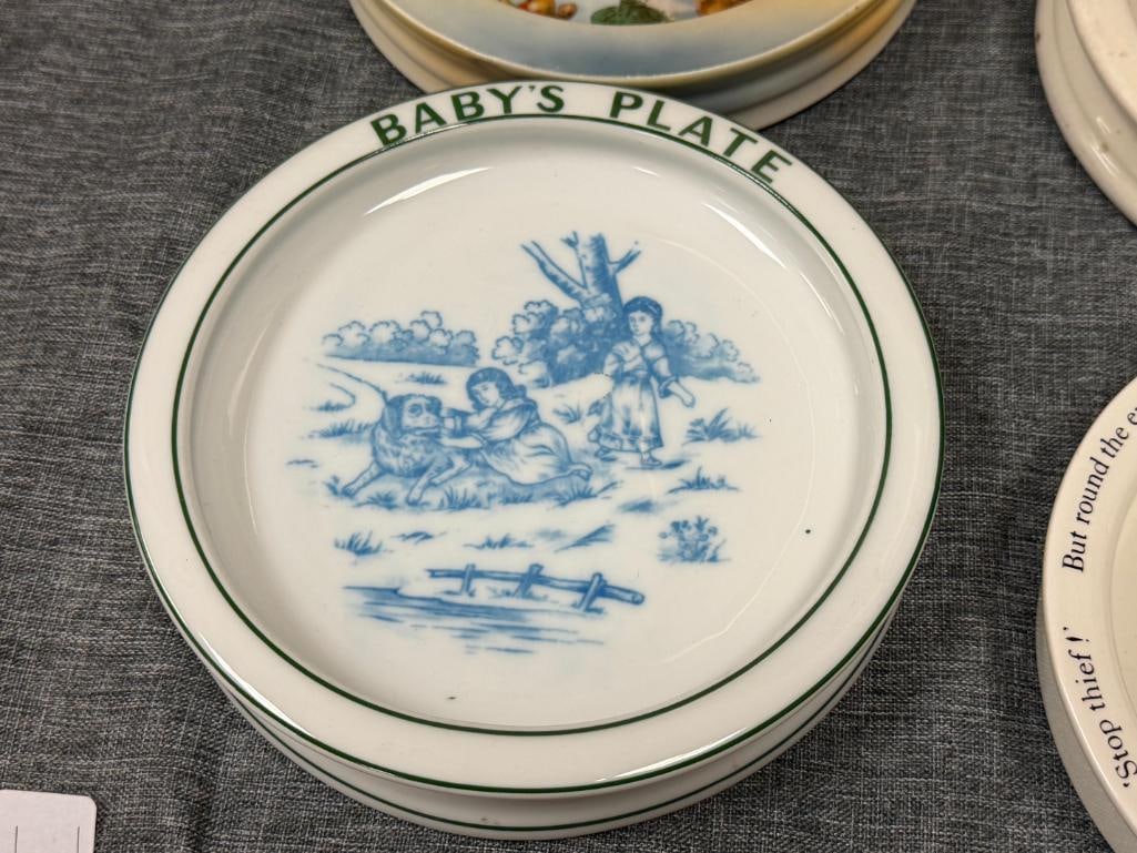 FOUR VINTAGE CHILDRENS BABY BOWLS WEDGWOOD, BUFFALO POTTERY, H & CO. BAVARIA, AND CROWN CHINA` - 2