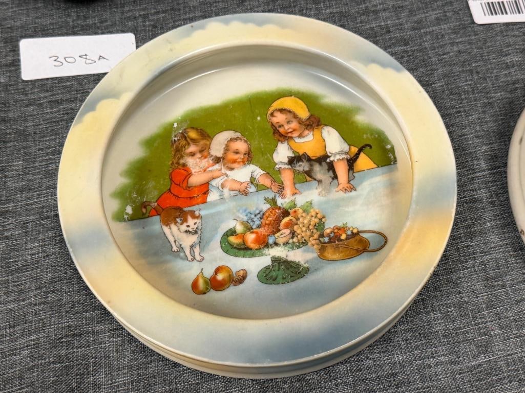 FOUR VINTAGE CHILDRENS BABY BOWLS WEDGWOOD, BUFFALO POTTERY, H & CO. BAVARIA, AND CROWN CHINA` - 4