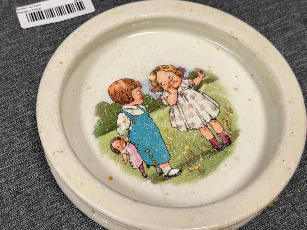 FOUR VINTAGE CHILDRENS BABY BOWLS WEDGWOOD, BUFFALO POTTERY, H & CO. BAVARIA, AND CROWN CHINA` - 7