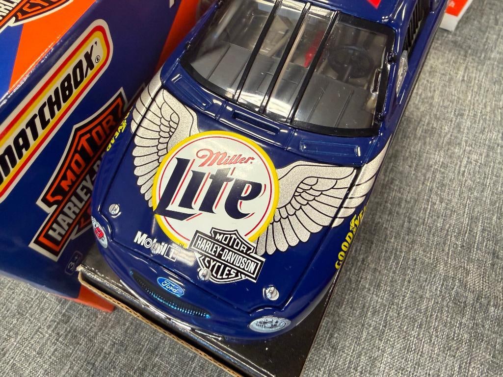ASSORTED HARLEY-DAVIDSON THEMED DIE CAST CARS AND PLANE - 4