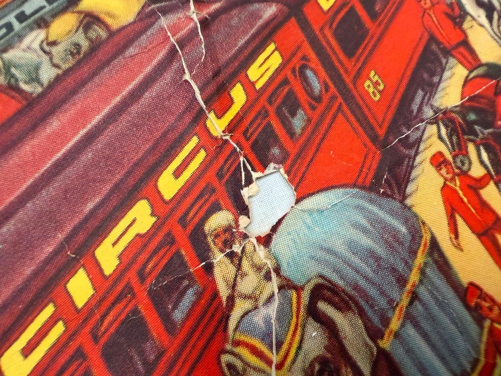 ANTIQUE 1930'S COLE BROS. CIRCUS LITHOGRAPH POSTER ADVERTISING RAILROAD TRAINS CARRYING CIRCUS - 10