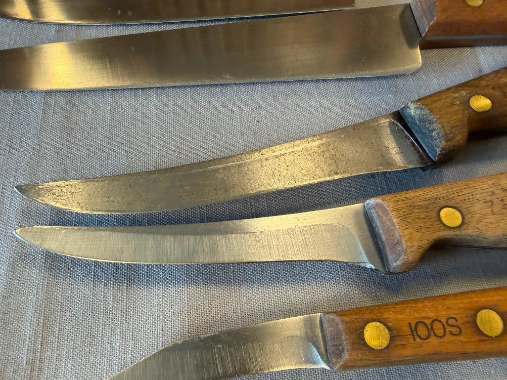 VINTAGE CHICAGO CUTLERY CHEF / KITCHEN KNIVES AND HONING STEEL 42S, BT43, 72-2, 74S, 100S - 6