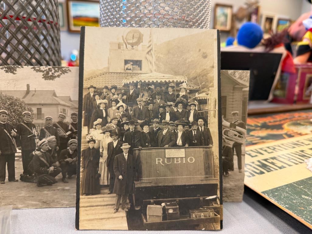 TWO ANTIQUE EARLY CALIFORNIA BLACK AND WHITE PHOTOGRAPHS INCLUDING RUBIO CAR OF MOUNT LOWE RAILWAY - 4