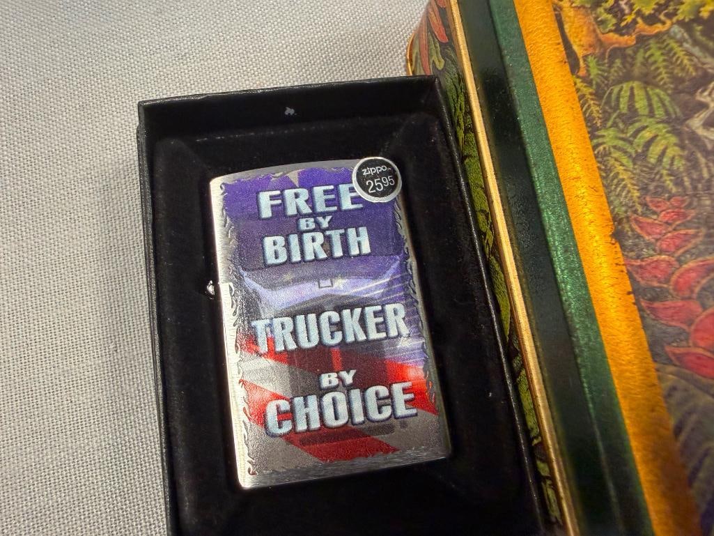 CIGARETTE LIGHTER COLLECTION INCLUDING ZIPPO, CONTINENTAL, AND JAPANESE FROSTED GLASS - 11