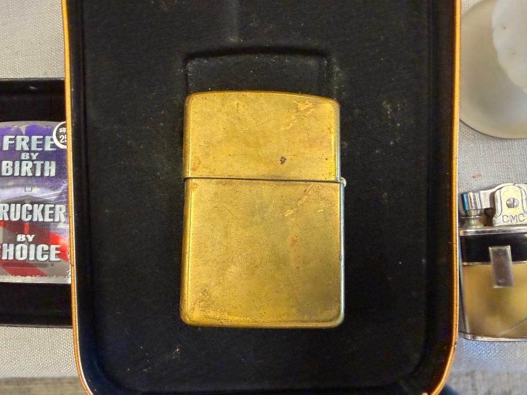 CIGARETTE LIGHTER COLLECTION INCLUDING ZIPPO, CONTINENTAL, AND JAPANESE FROSTED GLASS - 14