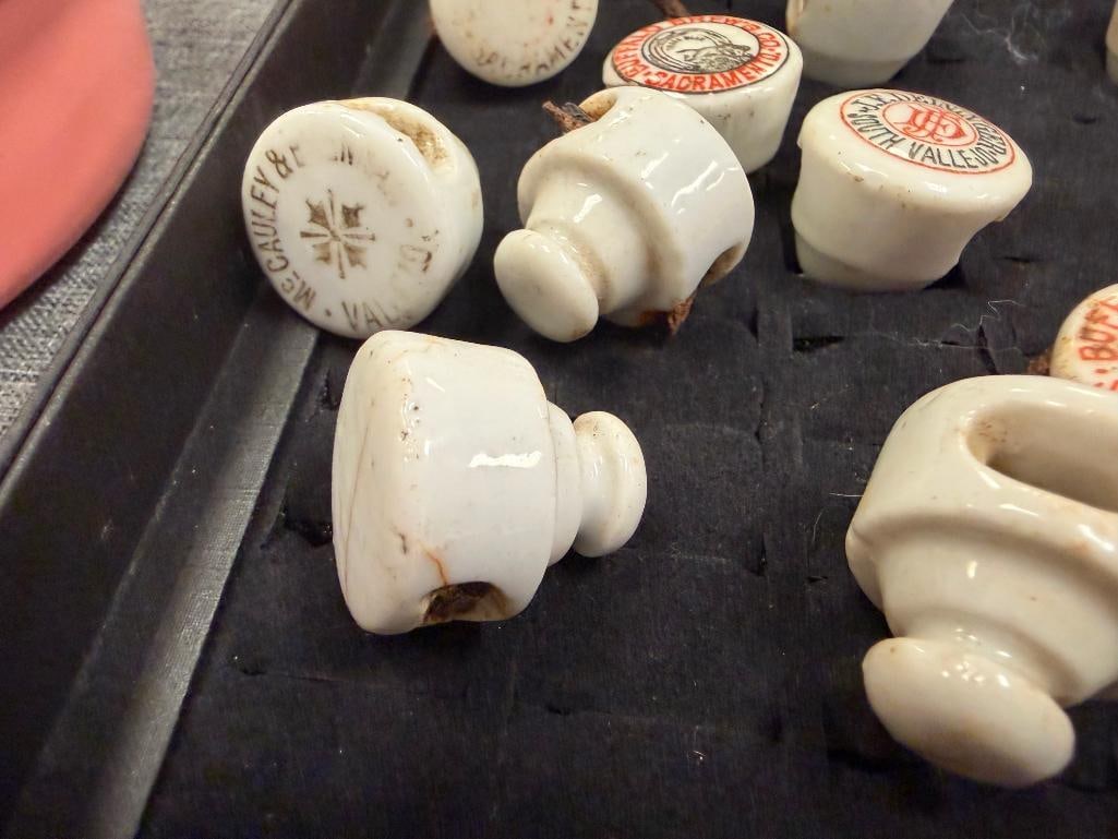 25 VINTAGE PORCELAIN ADVERTISING BOTTLE STOPPERS FRO BREWERIES INCLUDING J.F. DEININGER, BUFFALO,... - 10