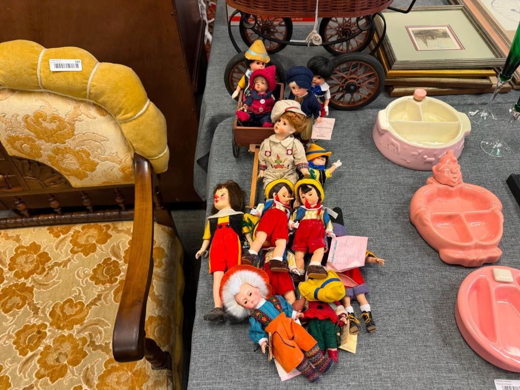 ASSORTED COLLECTIBLE DOLLS INCLUDING MOSTLY PINOCCHIO, STORYLAND COLLECTION, MADAME ALEXANDER, ETC. - 2