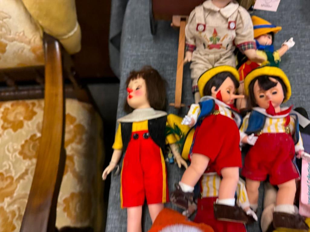 ASSORTED COLLECTIBLE DOLLS INCLUDING MOSTLY PINOCCHIO, STORYLAND COLLECTION, MADAME ALEXANDER, ETC. - 8