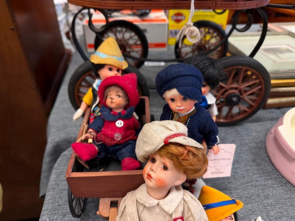 ASSORTED COLLECTIBLE DOLLS INCLUDING MOSTLY PINOCCHIO, STORYLAND COLLECTION, MADAME ALEXANDER, ETC. - 9
