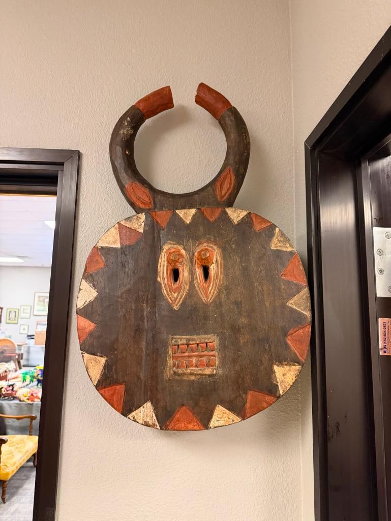 CARVED WOOD BAULE KPLE KPLE GOLI AFRICAN TRIBAL CEREMONIAL MASK FROM THE IVORY COAST - 3