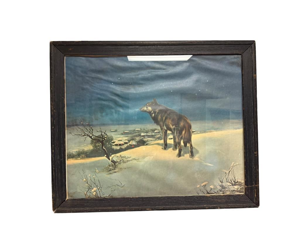 " THE LONE WOLF " PRINT BY ALFRED WIERUSZ-KOWALSKI (1 of 6)