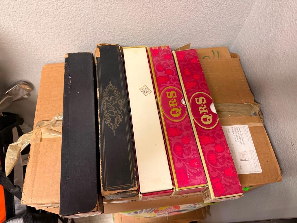 THREE BOXES OF ANTIQUE PIANO ROLLS FOR PLAYER PIANO - 3