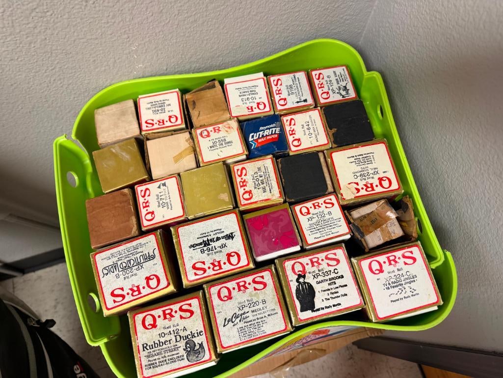 THREE BOXES OF ANTIQUE PIANO ROLLS FOR PLAYER PIANO - 8