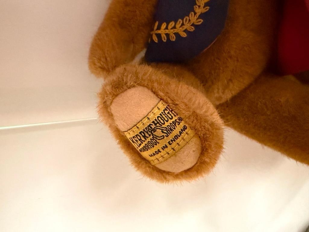 ASSORTED TEDDY BEARS INCLUDING ROBERT RAIKES WOOD ACCENTED BEARS, MERRYTHOUGHT ENLGISH BEAR, ETC. - 3
