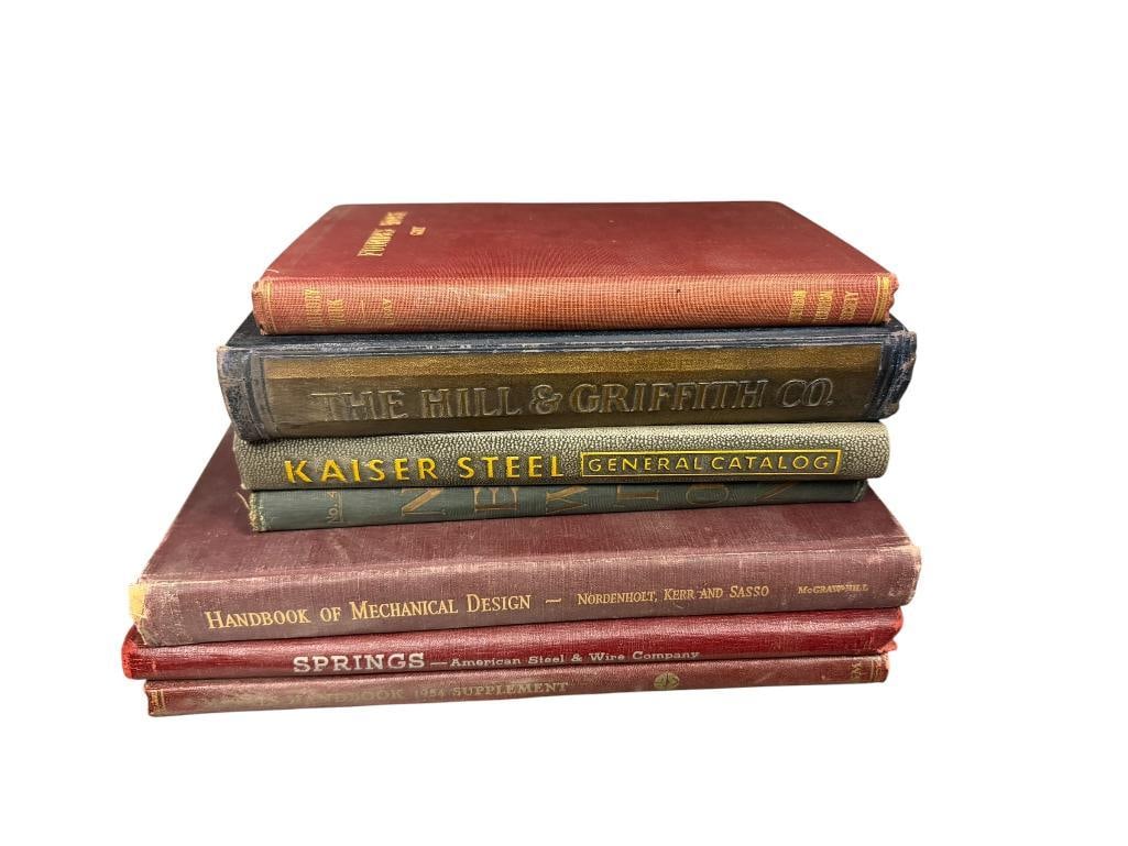 SEVEN VINTAGE AND ANTIQUE BOOKS PERTAINING TO ENGINEERING AND MORE (1 of 14)