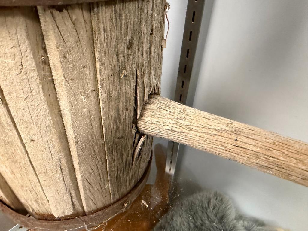 ANTIQUE IRON BRANDED WOOD CARNIVAL CIRCUS MALLET - 4