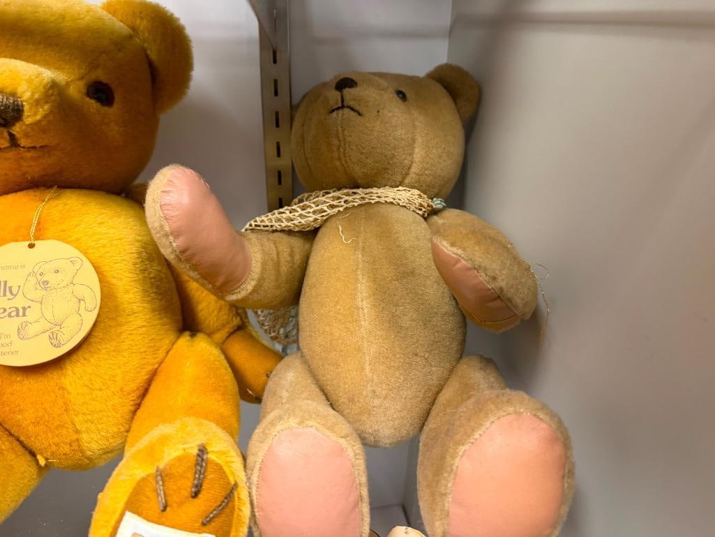 THREE COLLECTIBLE STUFFED TEDDY BEARS INCLUDING PETER BULL BULLY BEAR AND HOUSE OF NISBET BEAR - 11