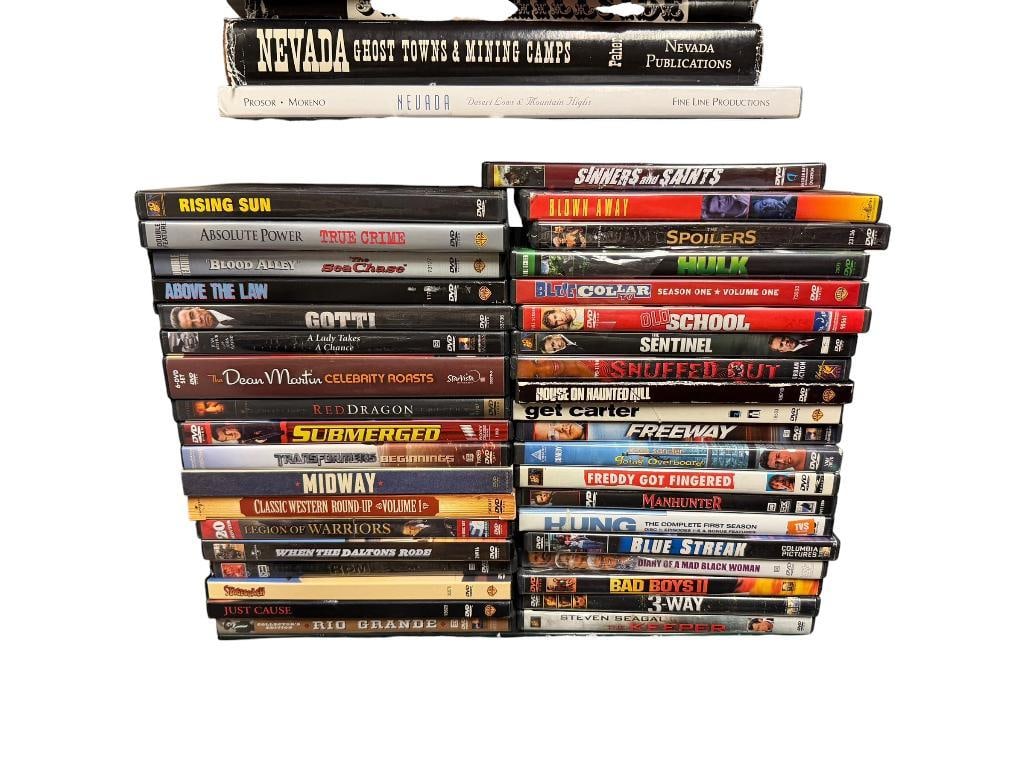 40 ASSORTED DVD MOVIES FEATURING VARIOUS TITLES: SEE PHOTOS FOR TITLES