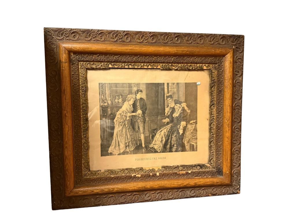 " PRESENTING THE BRIDE " 19TH CENTURY ETCHING BY A. KOPTA FROM OTTO ERDMANN PAINTING (1 of 9)