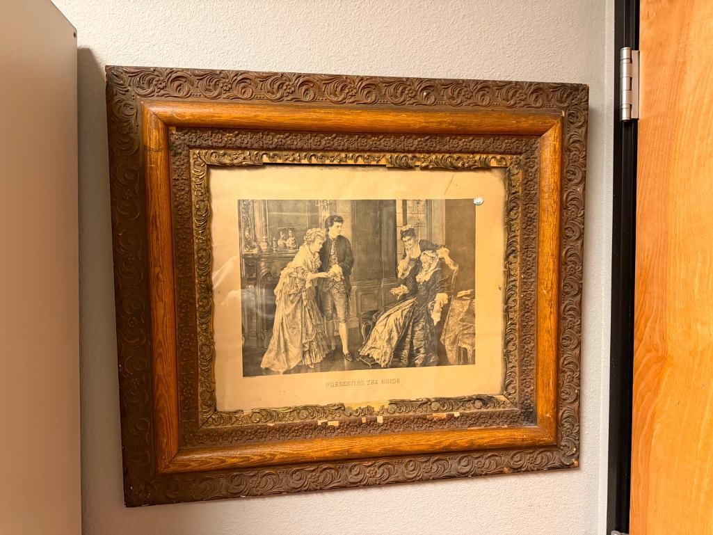 " PRESENTING THE BRIDE " 19TH CENTURY ETCHING BY A. KOPTA FROM OTTO ERDMANN PAINTING - 2