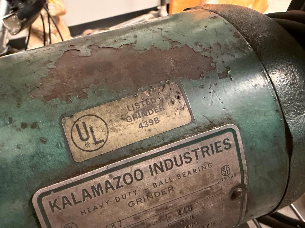 KALAMAZOO INDUSTRIES HEAVY DUTY BALL BEARING BENCH GRINDER 439B - 6