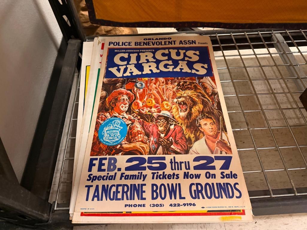 14 VINTAGE CIRCUS POSTERS INCLUDING CLYDE BEATY, COLE BROS., CARSON & BARNES, AND MORE - 10