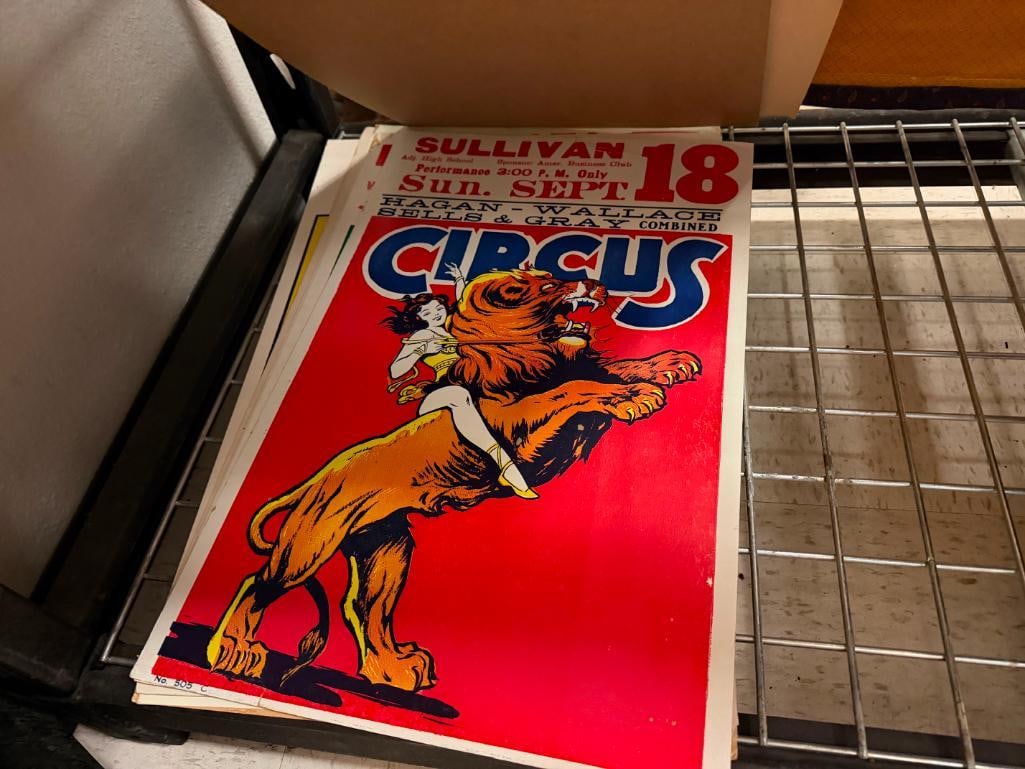 14 VINTAGE CIRCUS POSTERS INCLUDING CLYDE BEATY, COLE BROS., CARSON & BARNES, AND MORE - 13