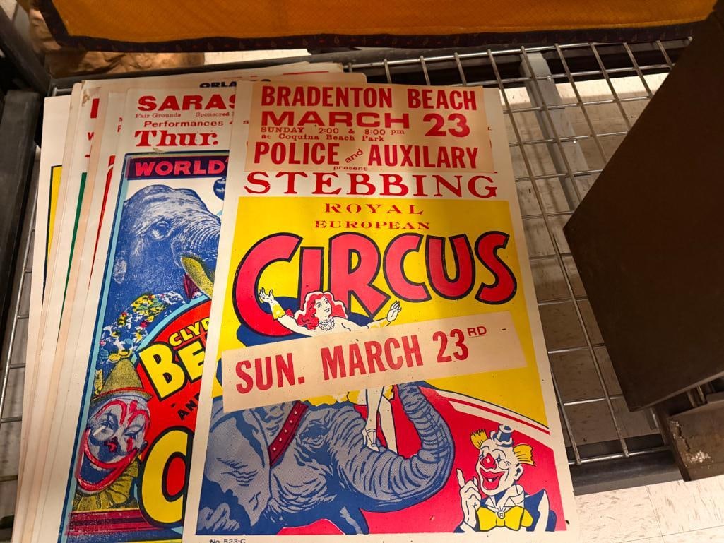 14 VINTAGE CIRCUS POSTERS INCLUDING CLYDE BEATY, COLE BROS., CARSON & BARNES, AND MORE - 3