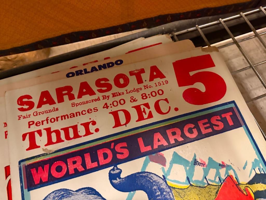 14 VINTAGE CIRCUS POSTERS INCLUDING CLYDE BEATY, COLE BROS., CARSON & BARNES, AND MORE - 8
