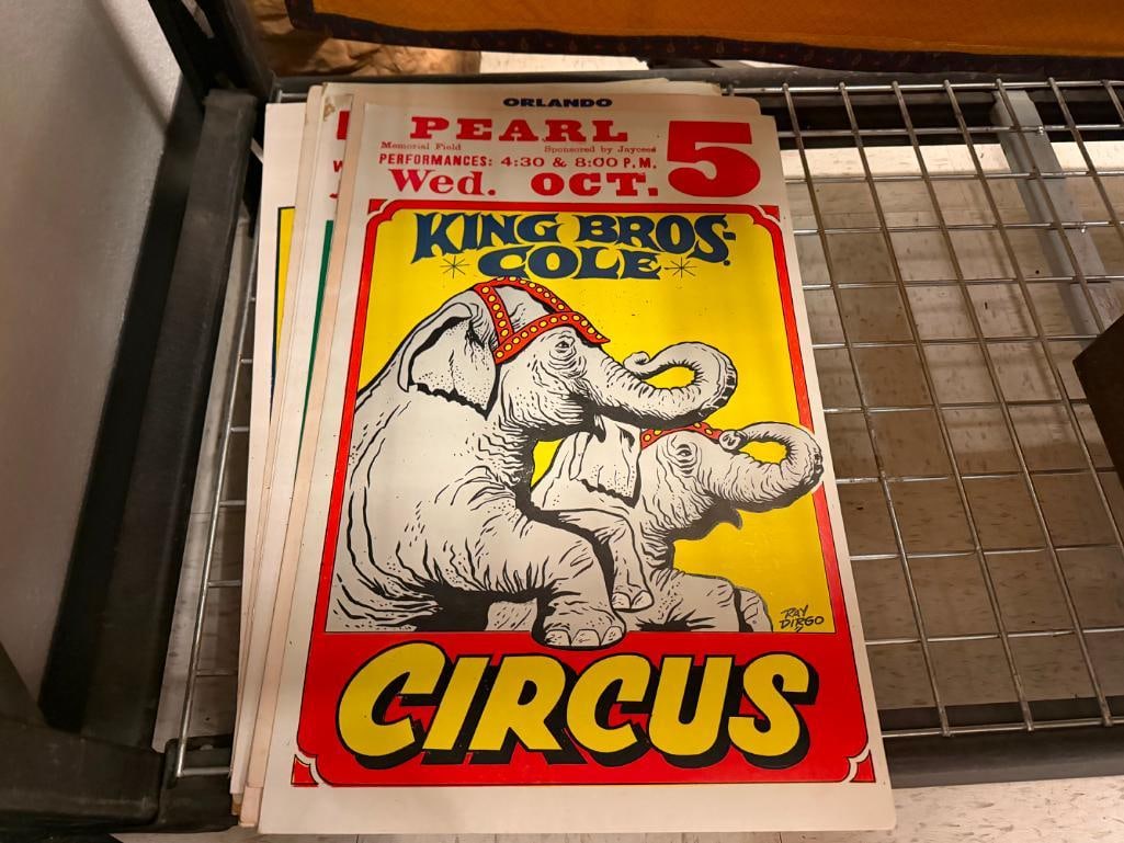 14 VINTAGE CIRCUS POSTERS INCLUDING CLYDE BEATY, COLE BROS., CARSON & BARNES, AND MORE - 9