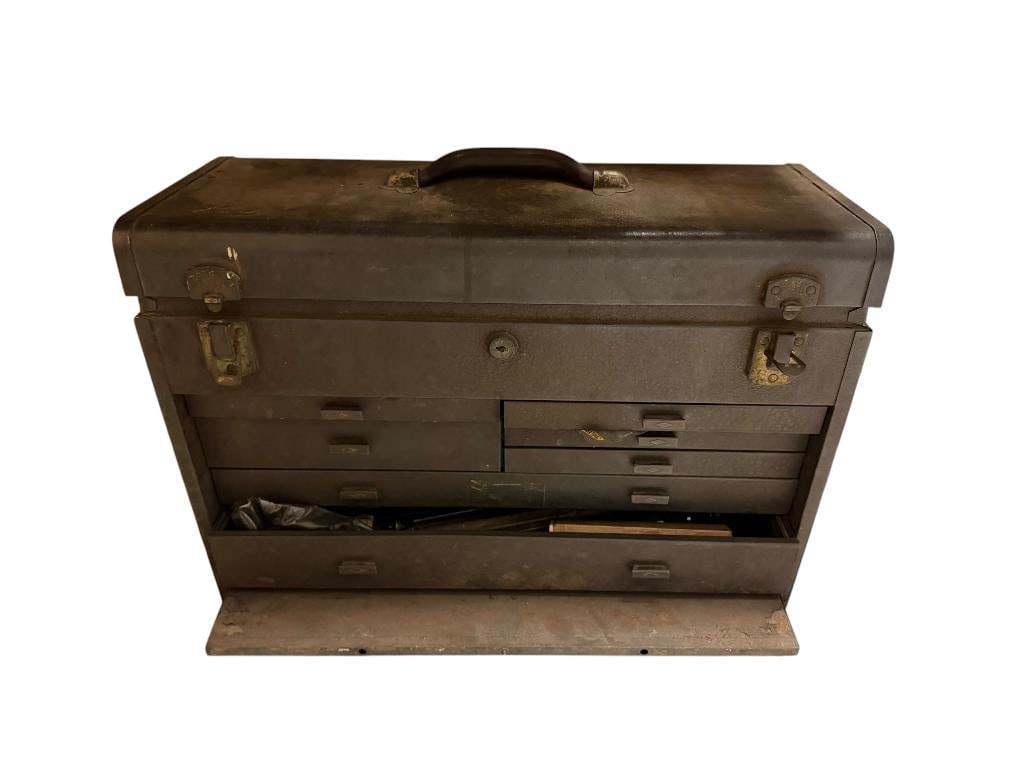 VINTAGE METAL KENNEDY TOOL CHEST PACKED WITH TOOLS AND SUPPLIES (1 of 9)