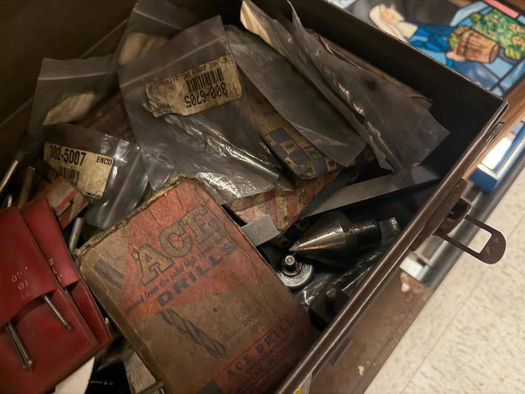 VINTAGE METAL KENNEDY TOOL CHEST PACKED WITH TOOLS AND SUPPLIES - 6