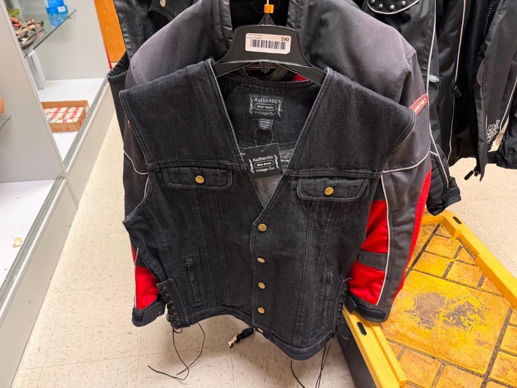 AUTHENTIC BIKER DENIM VINTAGE CUT MOTORCYCLE VEST - 2