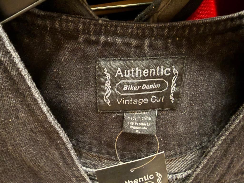 AUTHENTIC BIKER DENIM VINTAGE CUT MOTORCYCLE VEST - 3