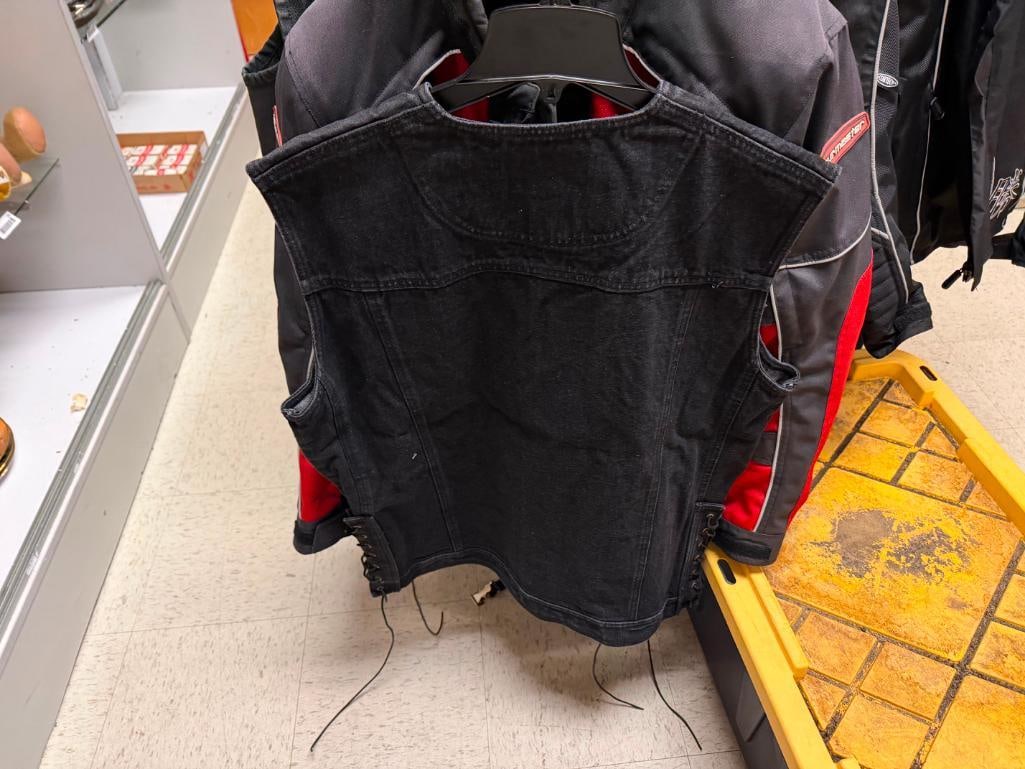 AUTHENTIC BIKER DENIM VINTAGE CUT MOTORCYCLE VEST - 4