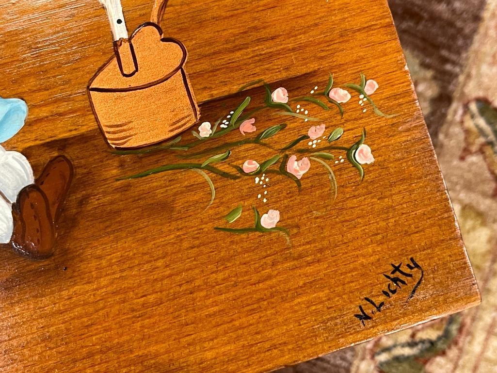 PINE COUNTRY STORAGE BOX WITH PAINTED TOP BY N. LICHTY - 4