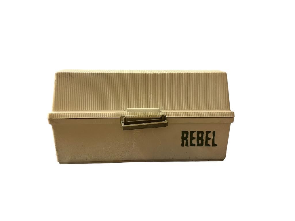 REBEL FISHING TACKLE BOX WITH SUPPLIES (1 of 6)