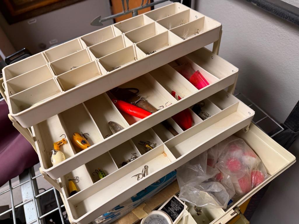 REBEL FISHING TACKLE BOX WITH SUPPLIES - 5