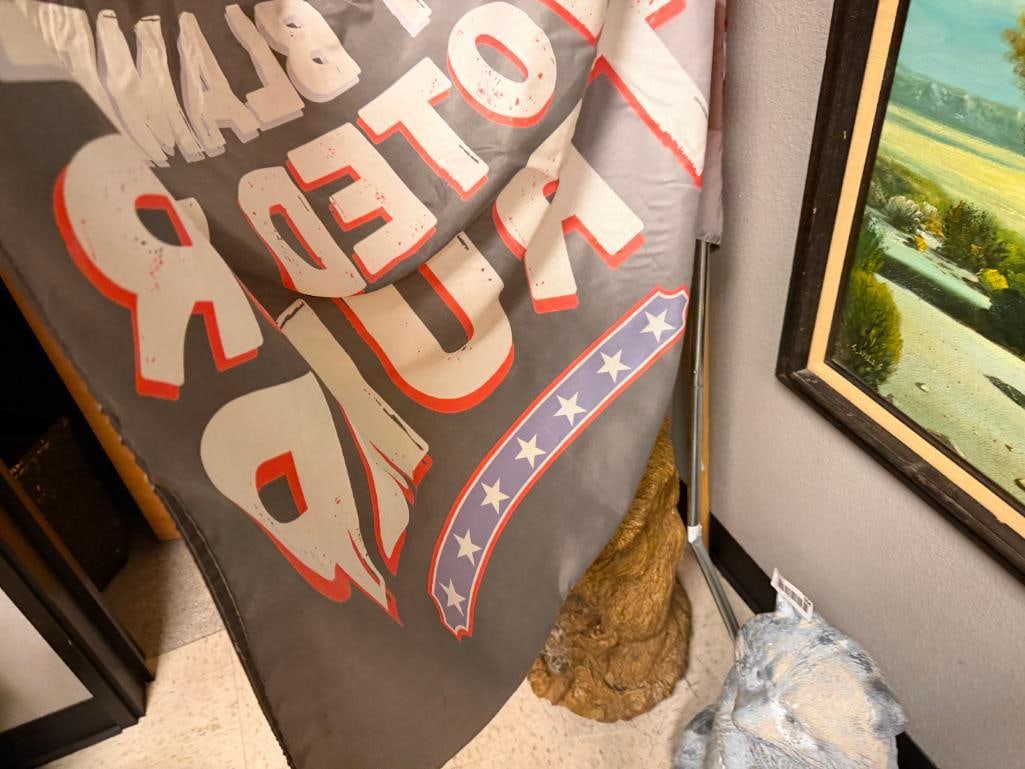 TWO AMERICAN FLAGS INCLUDING ONE WITH "DON'T BLAME ME I VOTED FOR TRUMP" MESSAGE - 5