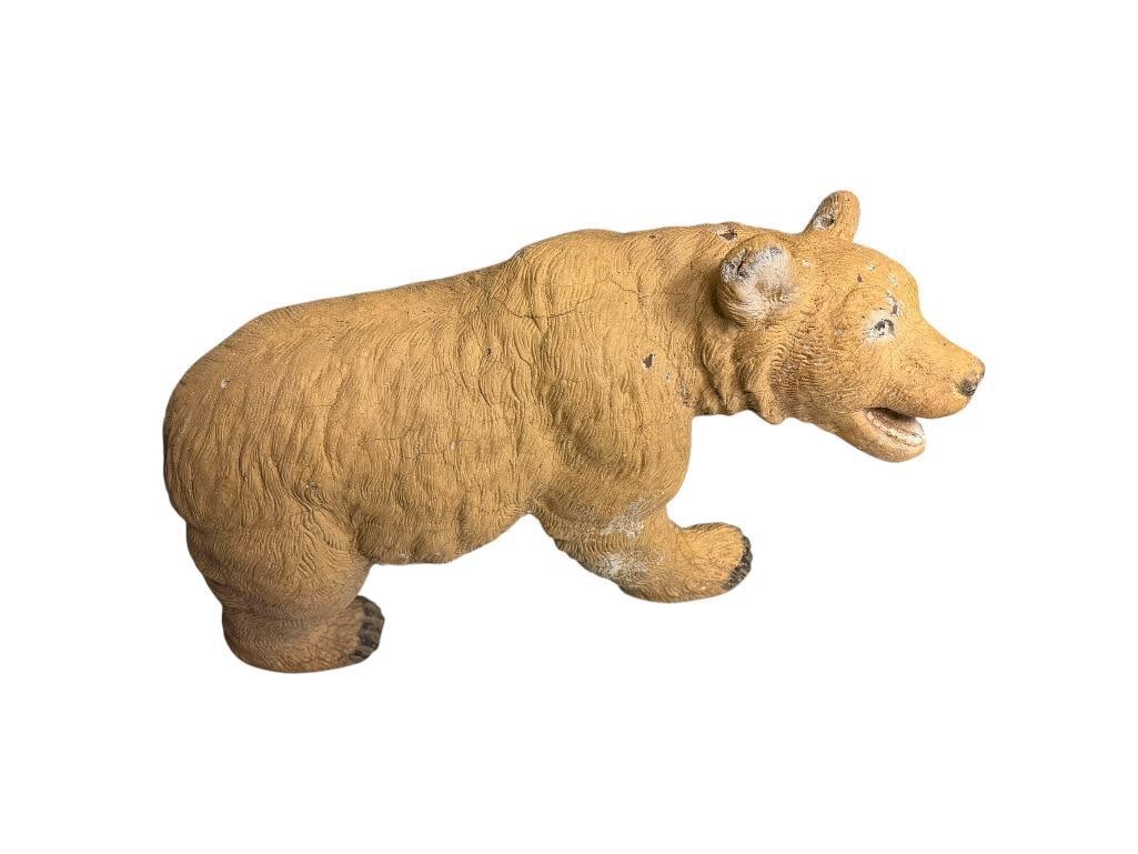 FIGURAL CALIFORNIA WALKING BEAR PAINTED CEMENT YARD ART SCULPTURE (1 of 8)