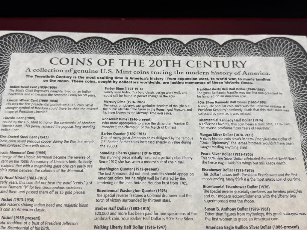 COINS OF THE 20TH CENTURY SET FEATURING 27 COINS INCLUDING SEVERAL 90% SILVER COINS - 13