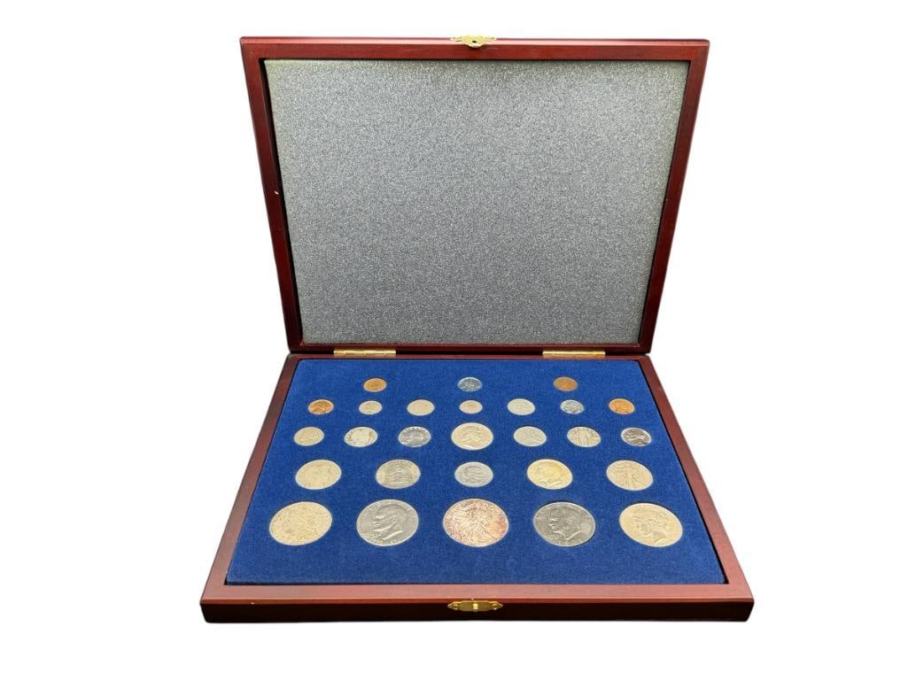 COINS OF THE 20TH CENTURY SET FEATURING 27 COINS INCLUDING SEVERAL 90% SILVER COINS (1 of 15)