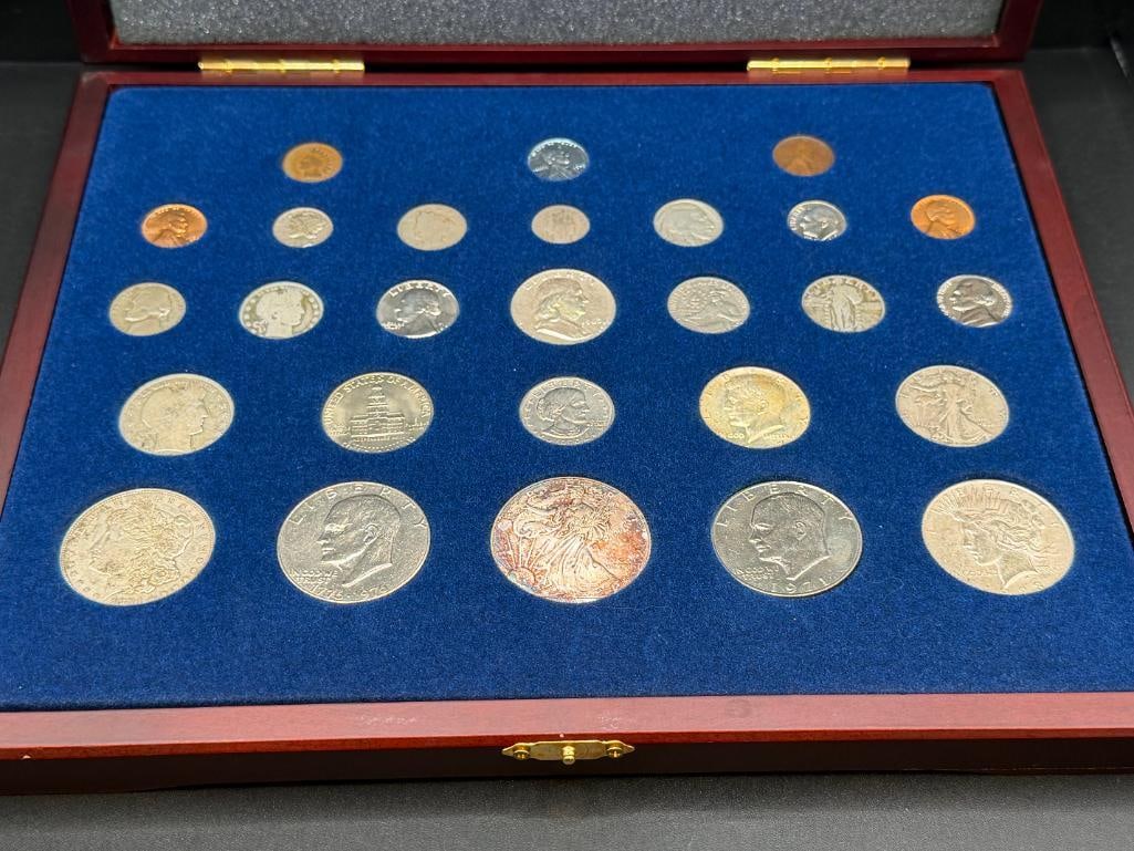 COINS OF THE 20TH CENTURY SET FEATURING 27 COINS INCLUDING SEVERAL 90% SILVER COINS - 2