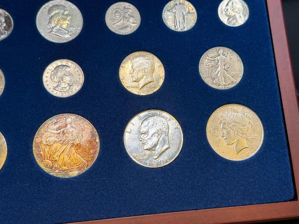 COINS OF THE 20TH CENTURY SET FEATURING 27 COINS INCLUDING SEVERAL 90% SILVER COINS - 4