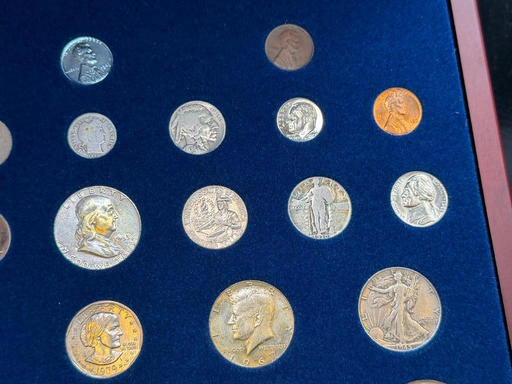 COINS OF THE 20TH CENTURY SET FEATURING 27 COINS INCLUDING SEVERAL 90% SILVER COINS - 5