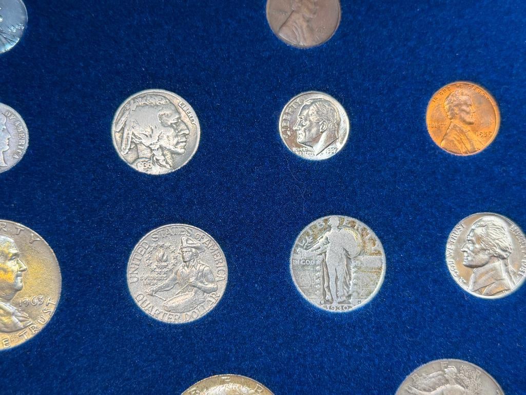 COINS OF THE 20TH CENTURY SET FEATURING 27 COINS INCLUDING SEVERAL 90% SILVER COINS - 6